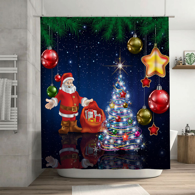 TU Christmas Shower Curtain Sa - Home Bathroom Ideas recension och pris