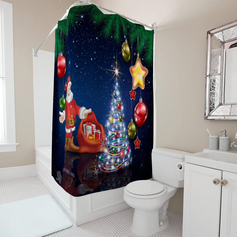 TU Christmas Shower Curtain Sa - Home Bathroom Ideas recension och pris