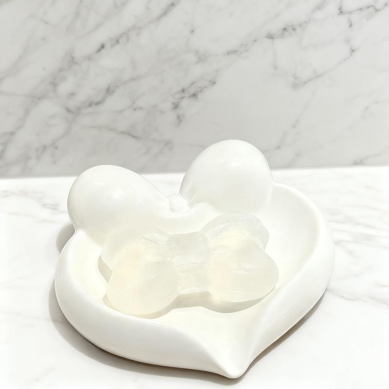 Cute Bow Heart Shaped Ceramic  - Home Bathroom Design recension och pris