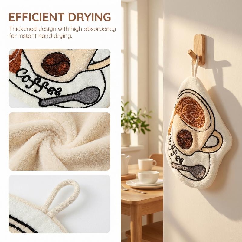 Quick Dry Absorbent Coffee Han - Home Bathroom Design recension och pris