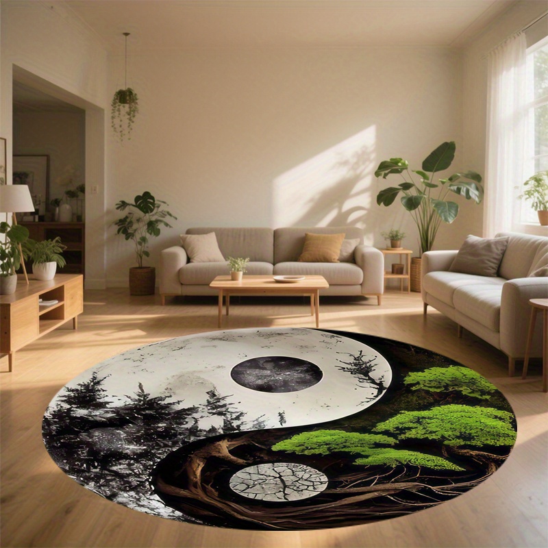 1pc Taiji-Style Night Scene Ro - Home Bathroom Scene recension och pris