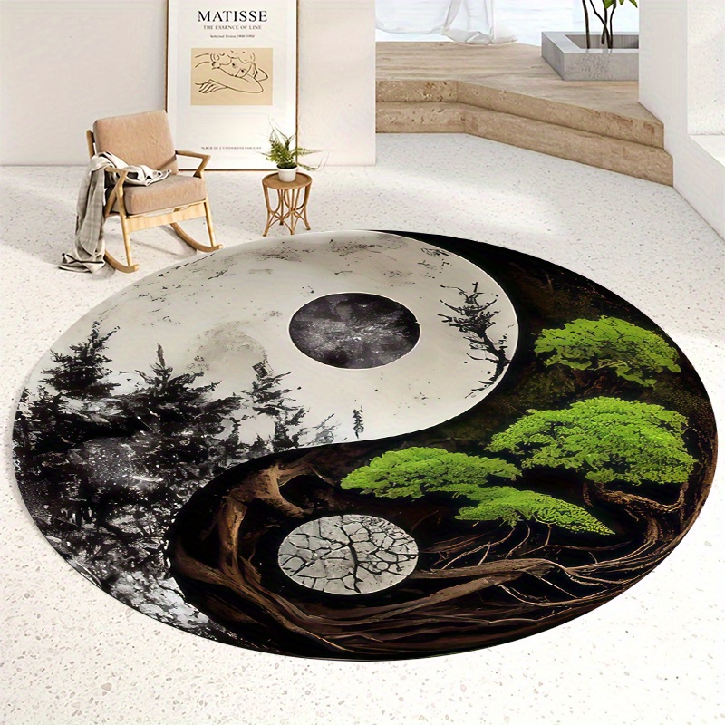 1pc Taiji-Style Night Scene Ro - Home Bathroom Scene recension och pris