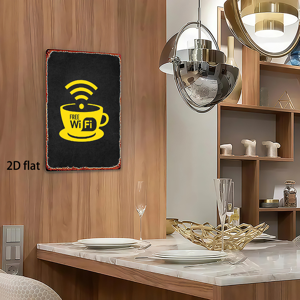 2D Vintage Metal Sign, WiFi Zo - Home Bathroom Ideas recension och pris
