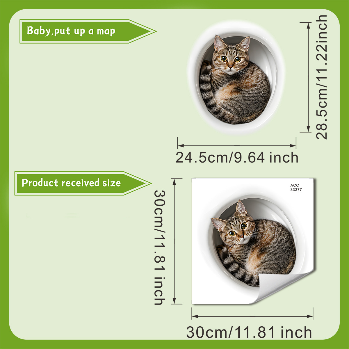 3D Funny Cat Toilet Sticker Ba - Tiny Home Bathroom Kit recension och pris