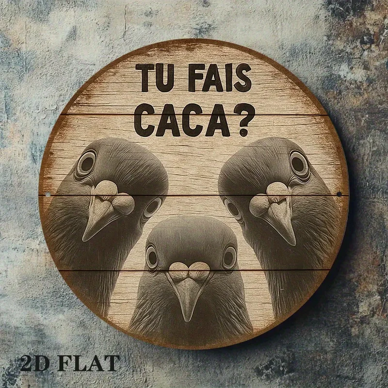 Funny Three Pigeons French Quo - Home Bathroom Quotes recension och pris