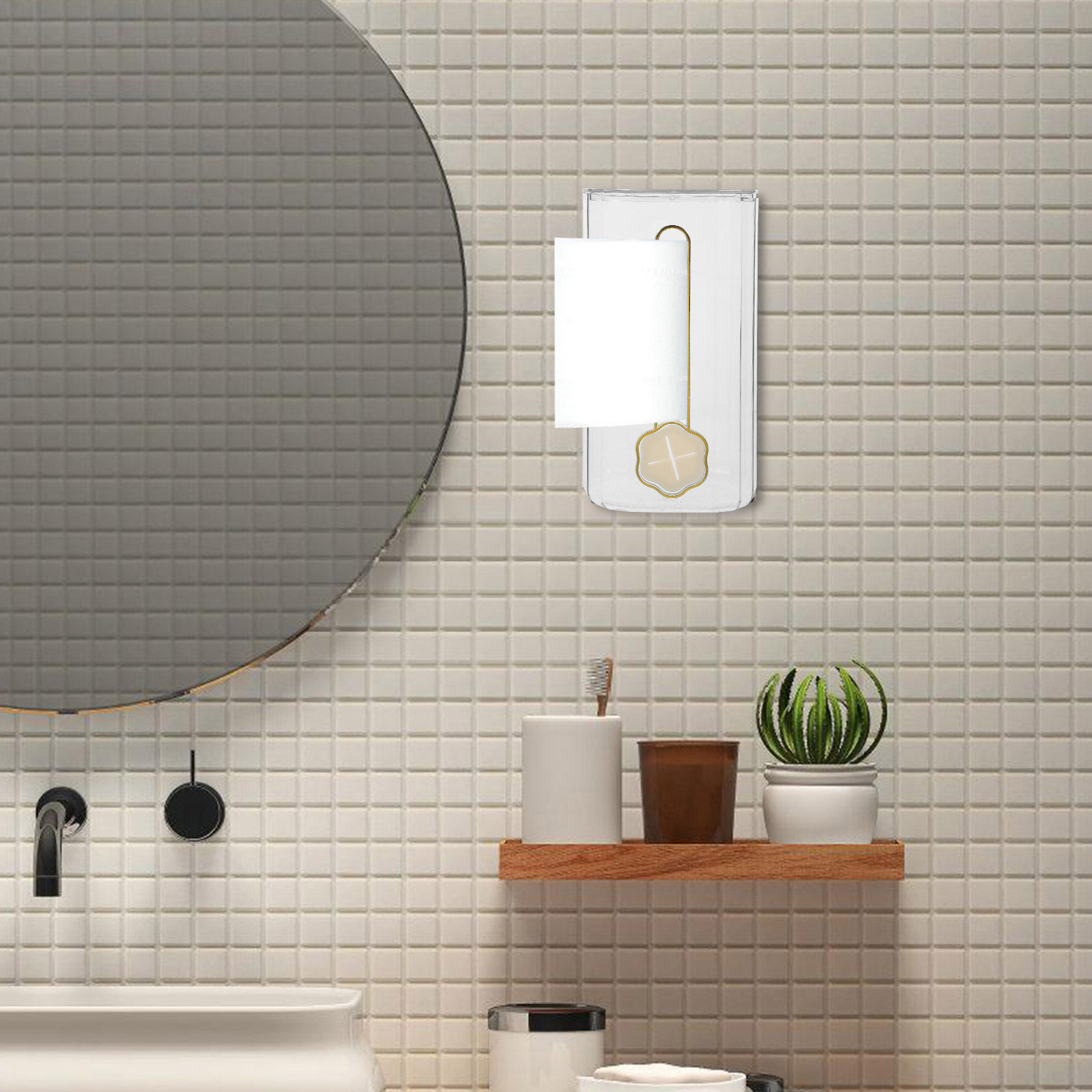 Wall Mounted Tissue Box Holder - Home Bathroom Towel Dispenser recension och pris